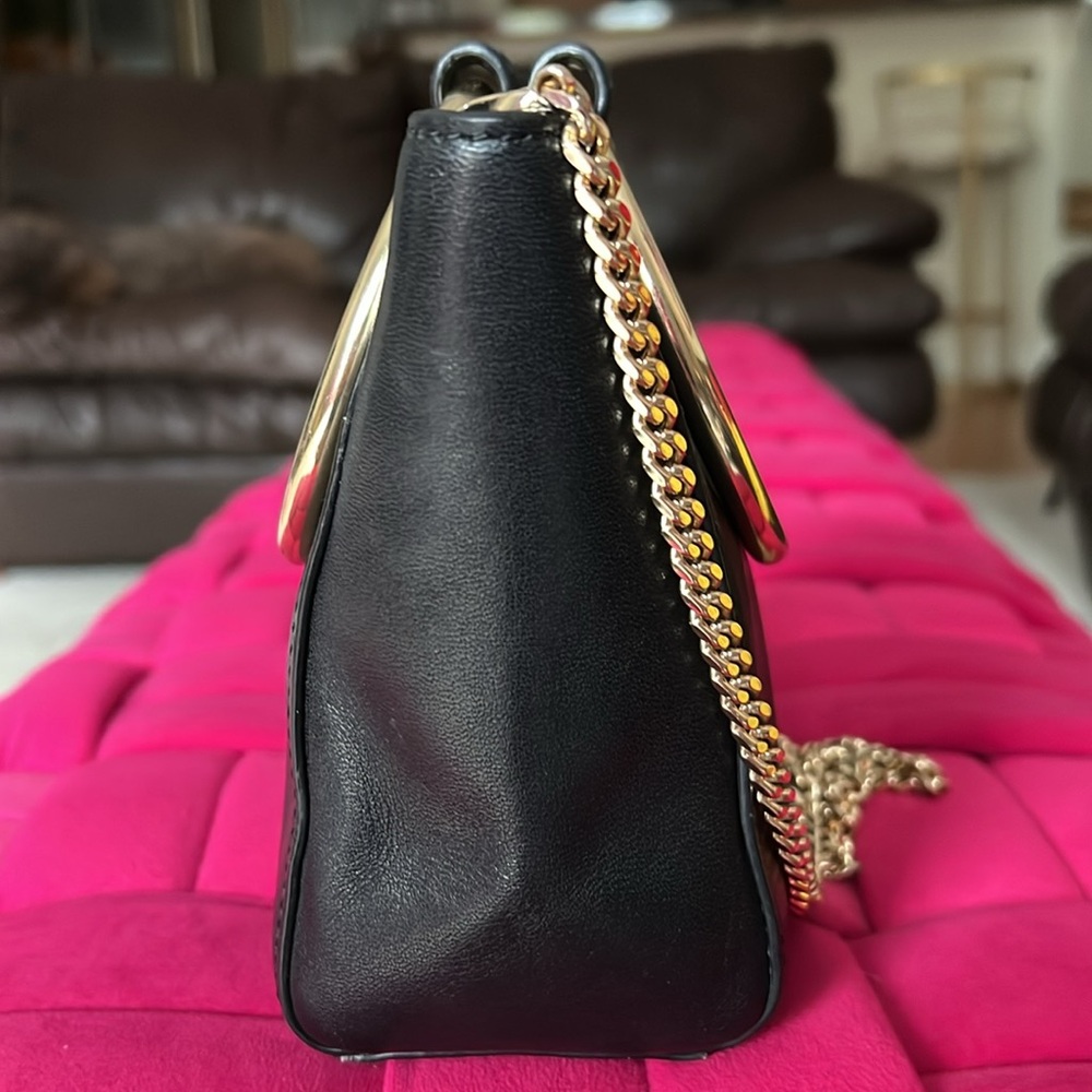 Henri Bendel Black Mini Bag with Gold Accent - Picture 10 of 15